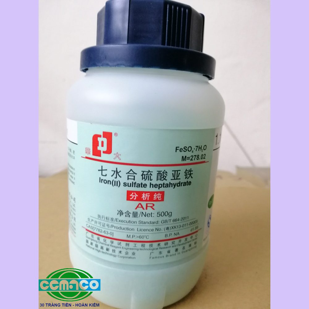 Iron(II) sulfate heptahydrate – FeSO4.7H2O